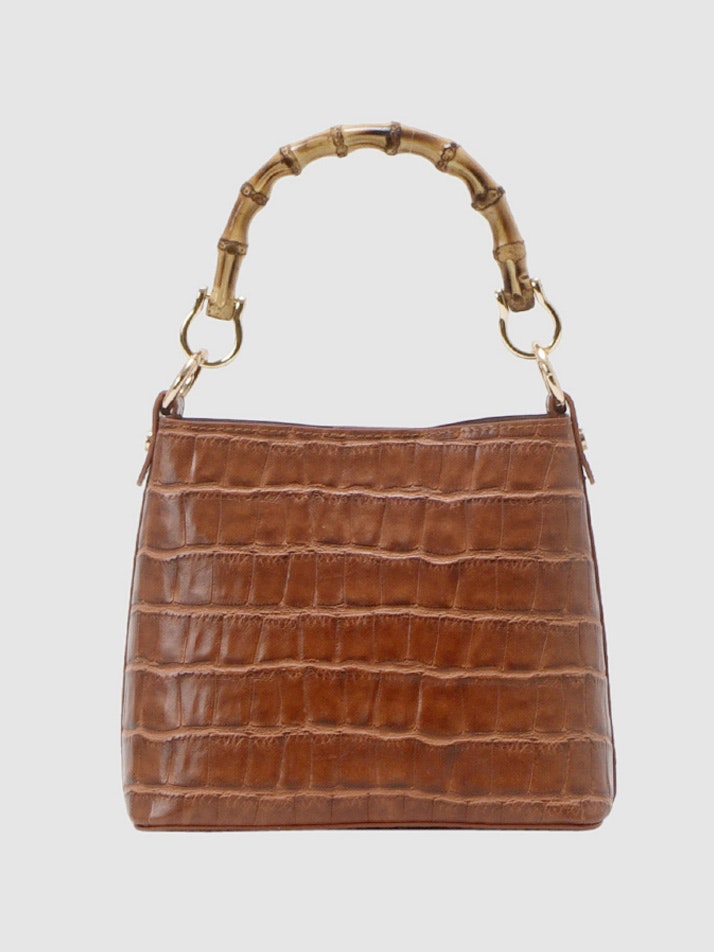 brown bamboo-handle-croc-bag