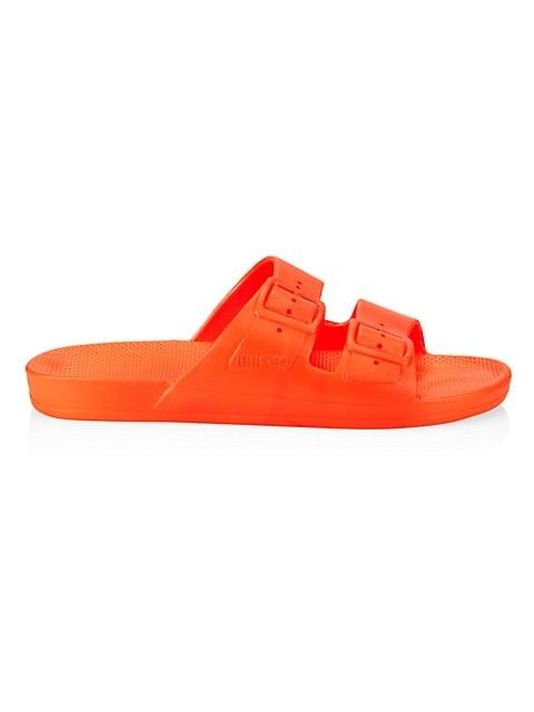 Two strap rubber sandal in orange