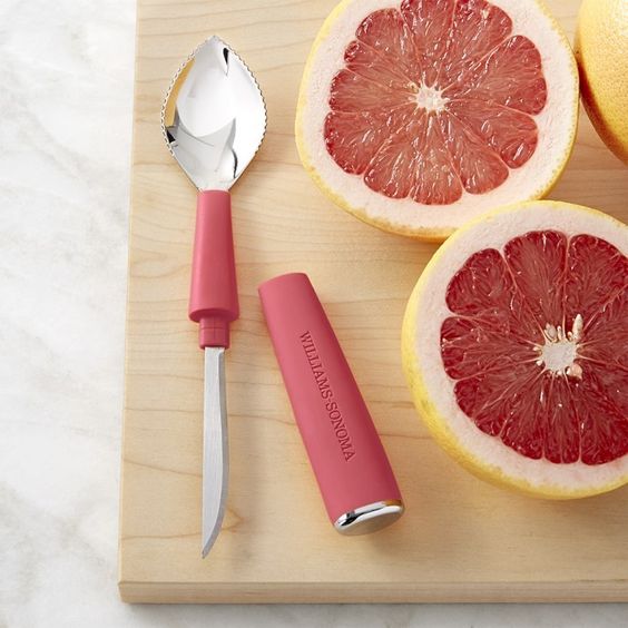 Grapefruit spoons with serrated knife